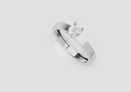 Anel vivara pedra redonda 5 mm LISO poster