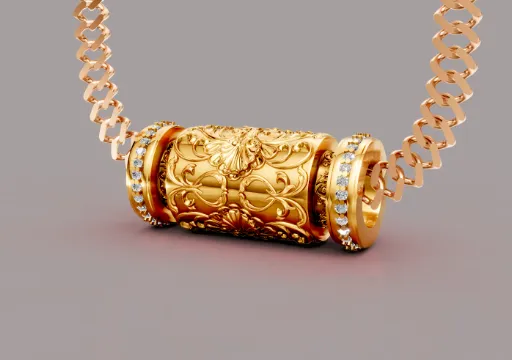 Ornament Cylinder Pendant poster