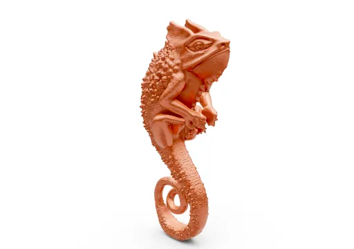 Chameleon 3d model poster