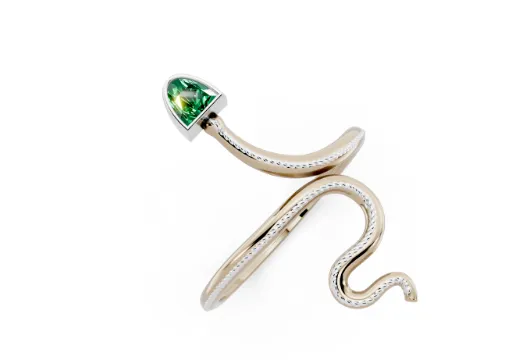 Calf cut Stone Head Snake Rope Ring poster