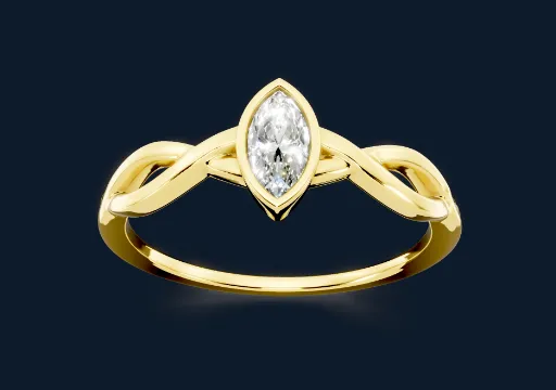 Intertwined Marquise Engagement Ring poster