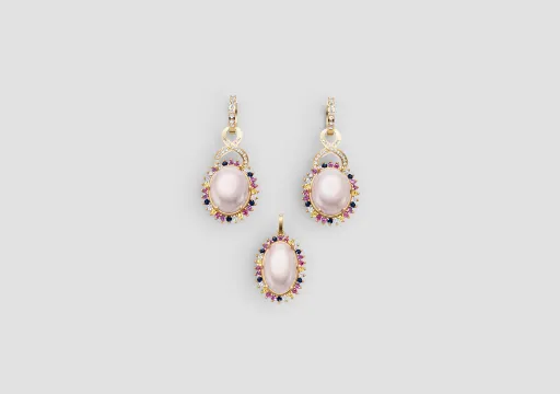 P5119-Opal Earring & Pendant -1