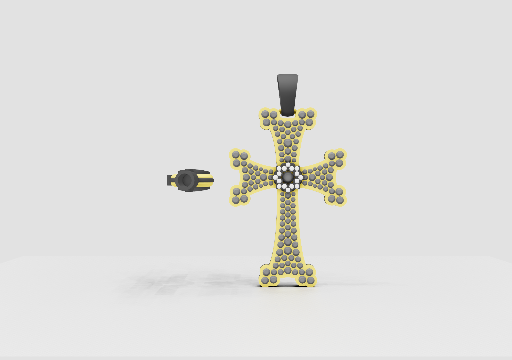 13  RS-104 Cross with gems 45 mm poster
