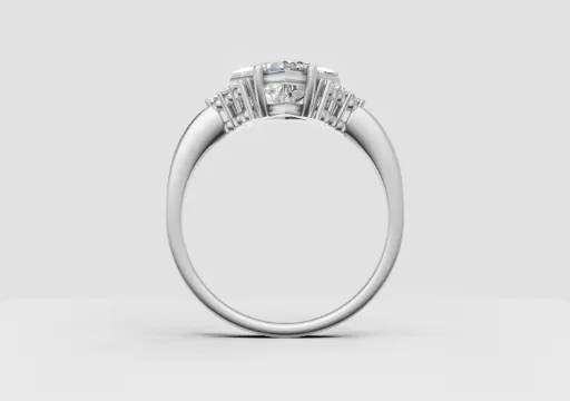 טבעת מורגנייט פרינסס - זהב צהוב / לבן poster