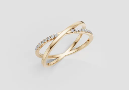 טבעת איקס משובצת poster