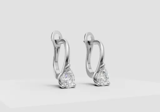 עגילי טיפה תלויים סוליטר poster