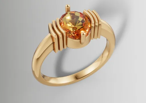 Oval Fire Opal in Concentric Half Bezel Solitaire poster