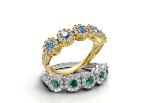 Anel Brilhantes e Pedras Naturais poster