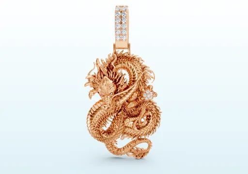 Asian Dragon Pendant