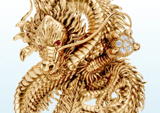 Asian Dragon Pendant poster