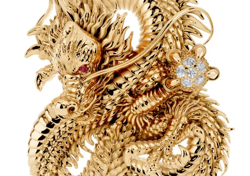 Asian Dragon Pendant poster