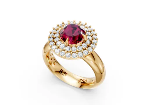 Anillo Galaxy 2ct Size 5.5 US Render