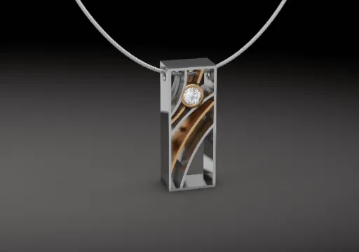 Geometric Harmony Pendant poster
