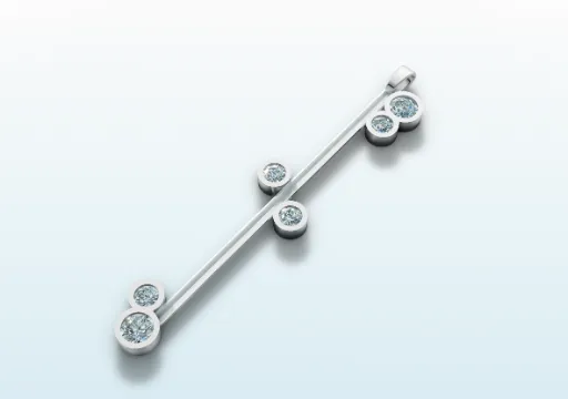 Aquamarine & Topaz Pendant in Platinum poster