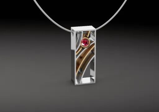Geometric Harmony Pendant poster