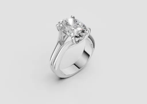 Trellis Style Oval Diamond Engagement Ring poster
