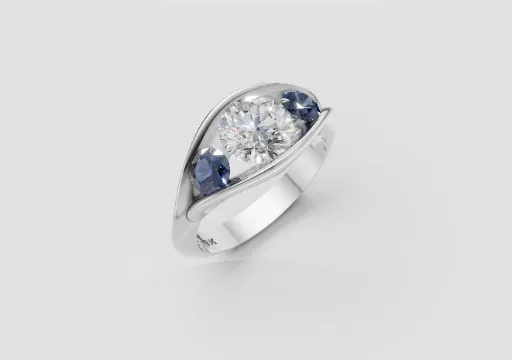 Blue Sapphire and Diamond Engagement Ring poster