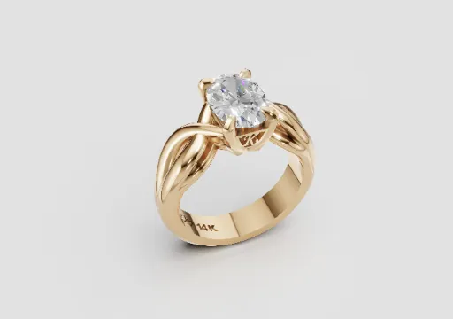 Oval Diamond Solitaire poster