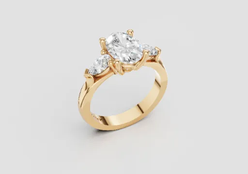 Oval and Pear Diamond Engagement Ring poster