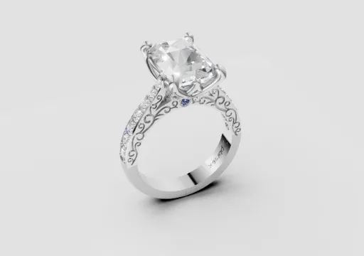 Radiant Cut Diamond Engagement Ring poster
