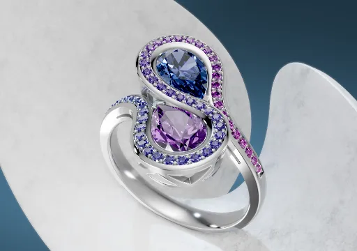 Ring Rainbow Pear poster