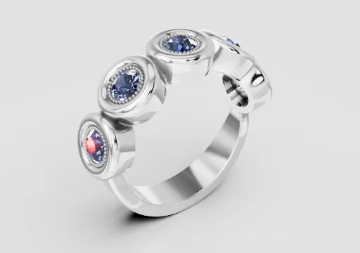 blue stones ring