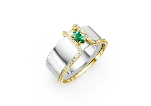 Oura Ring Oval aro cravado poster