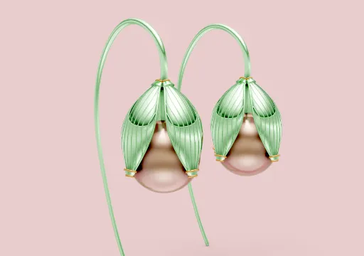 Verdelune Drops Pearl Earrings poster