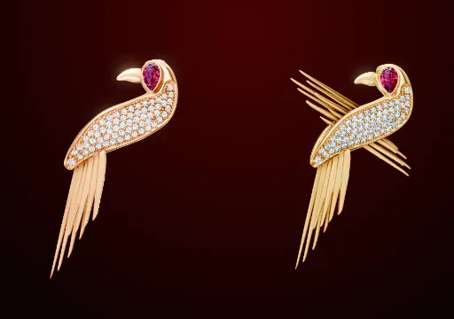 Ruby Skyscribes Earrings poster