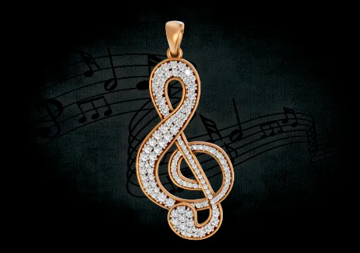 Crescendo Clef Pendant poster