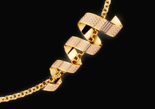 Wave Weave Pattern Necklace poster