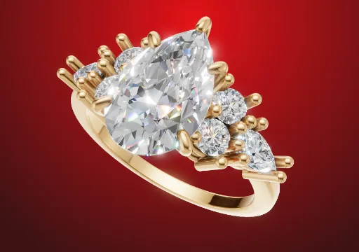 Pear Round Brilliant Engagement Ring poster