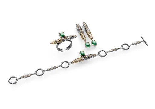 ring earring bracelet set poster