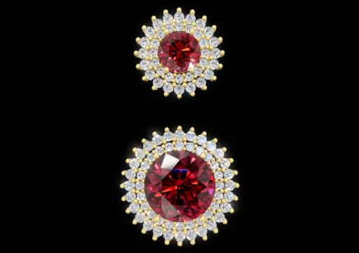 PINGENTE + BRINCO GALERIA COM PEDRAS poster