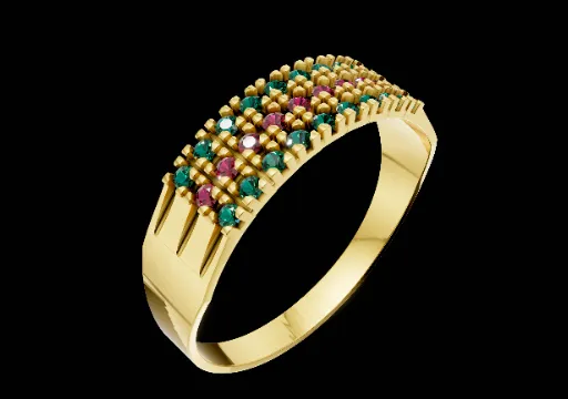 3 FILEIRAS COLORIDO com pedras poster