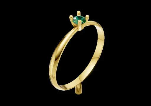 ANEL SOLITÁRIO ESMERALDA poster