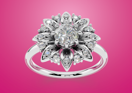 Petals Flower Engagement RIng