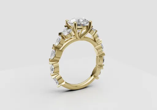 Marquise and round center diamond  poster