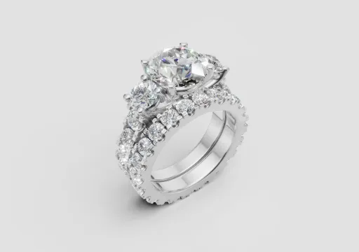 3 ct center and matching eternity ring poster