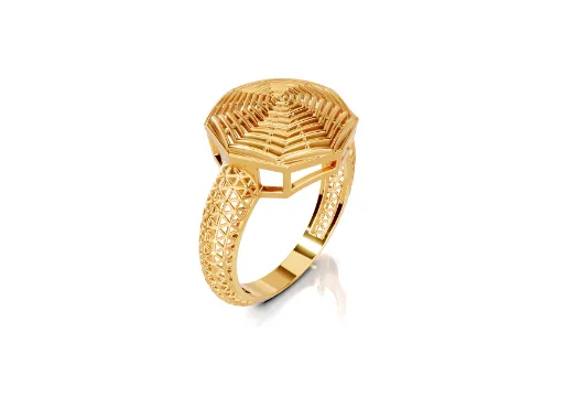 Jali Ring with Box Design on Top poster