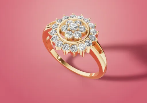 Diamond Flower Ring