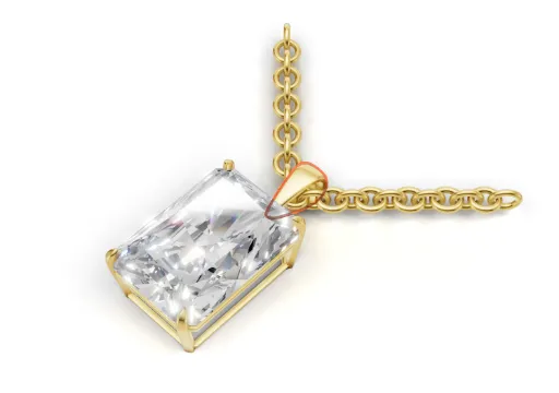 PENDANT RADIANT SOLITAIRE 4 CT