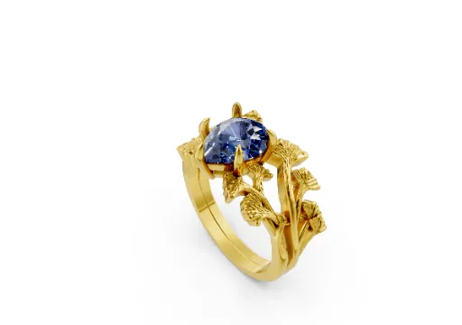 Organic ginko leaf ring