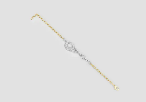 Paved oval link bracelet poster