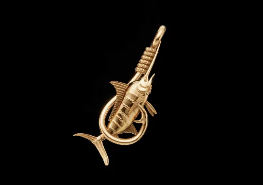 Marlin on hook poster