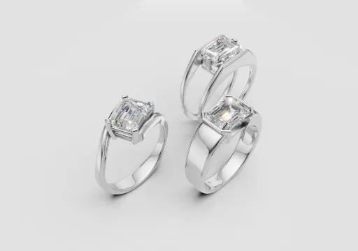 Emerald Cut Solitaires