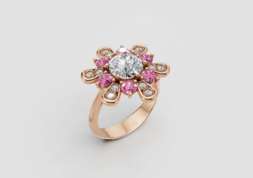 Rose Gold Flower Ring poster