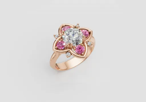 Rose Gold Floral Ring 2 poster