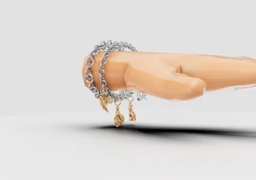 Charm bracelet with size option poster