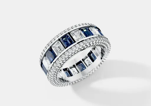 Sapphire and Diamond Band